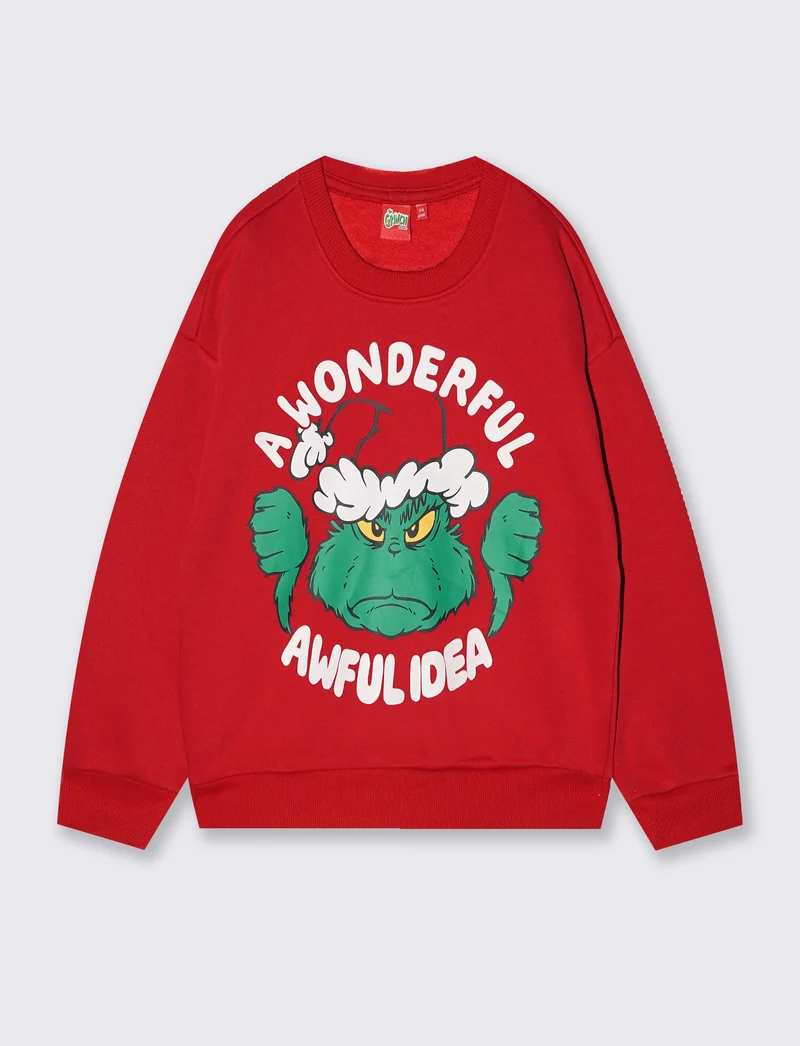 Maglione di Natale ispirato al Grinch - Rosso