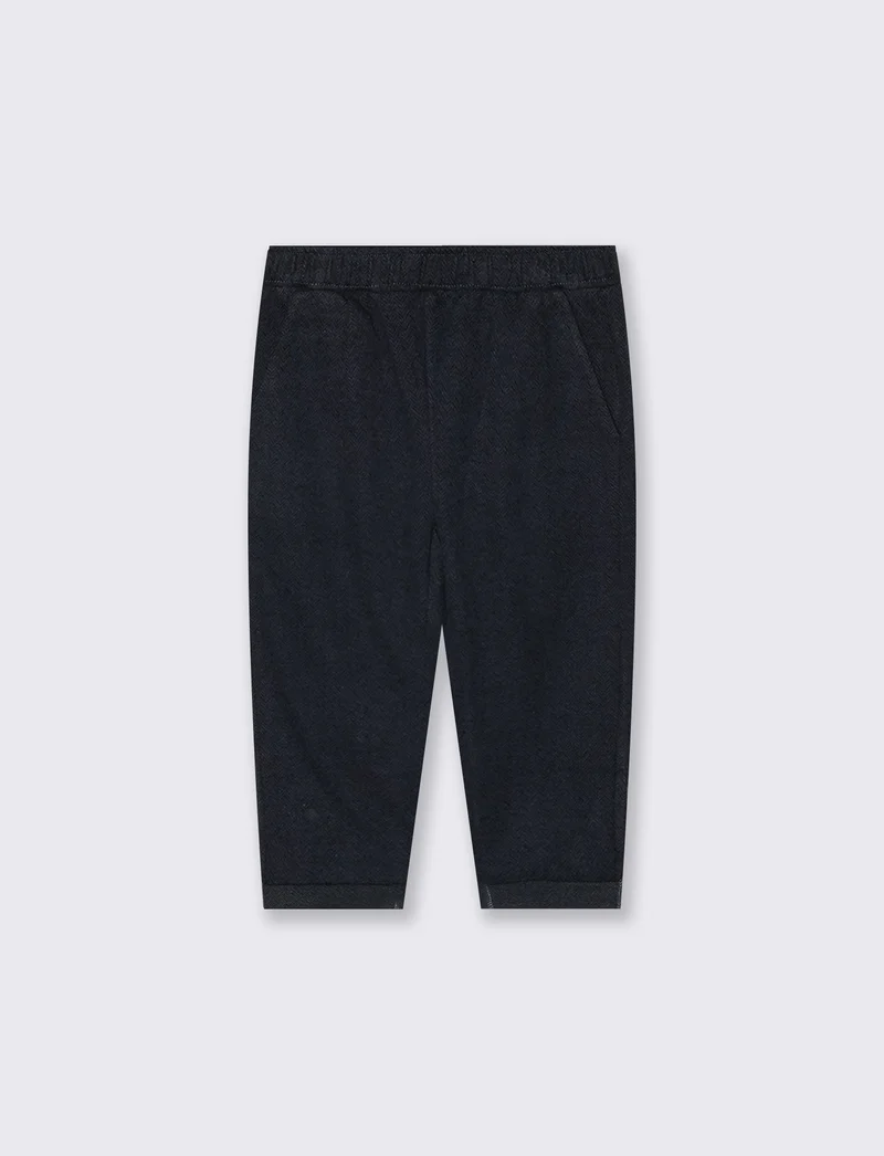 Pantaloni eleganti con pinces e vita elastica - Blu