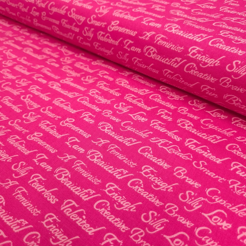Cotone Americano H 110 cm - SCRITTE FUXIA