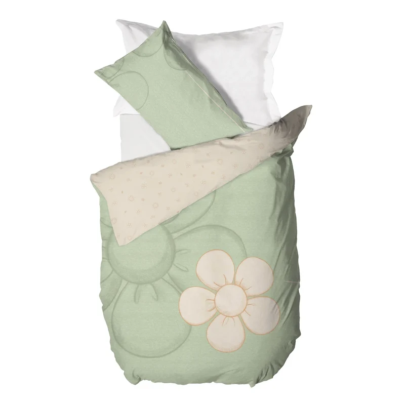 THUN® Parure Copripiumino Piazza e Mezza Iconic Elegance Daisy Green