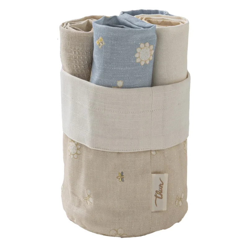 THUN® Set 4 Stronfinacci con Cestino Elegance Beige