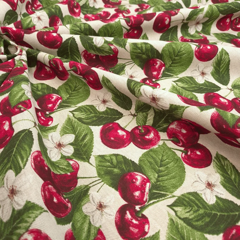 Cotone Fondo Grezzo H 280 cm - CILIEGIE
