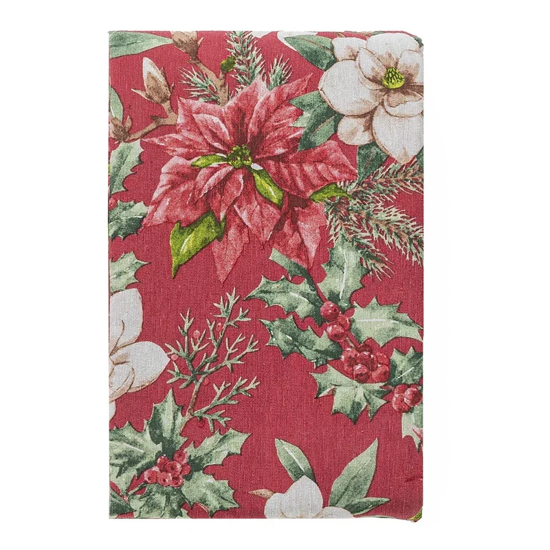 Tovaglia 140x180 cm Deco Dolomites Dream Poinsetta And Flower Red