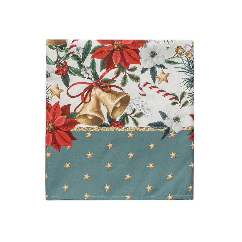 Tovaglia Antimacchia 140x180 cm Stampa Digitale Sierra Sugar Fancy Poinsettia Multicolor