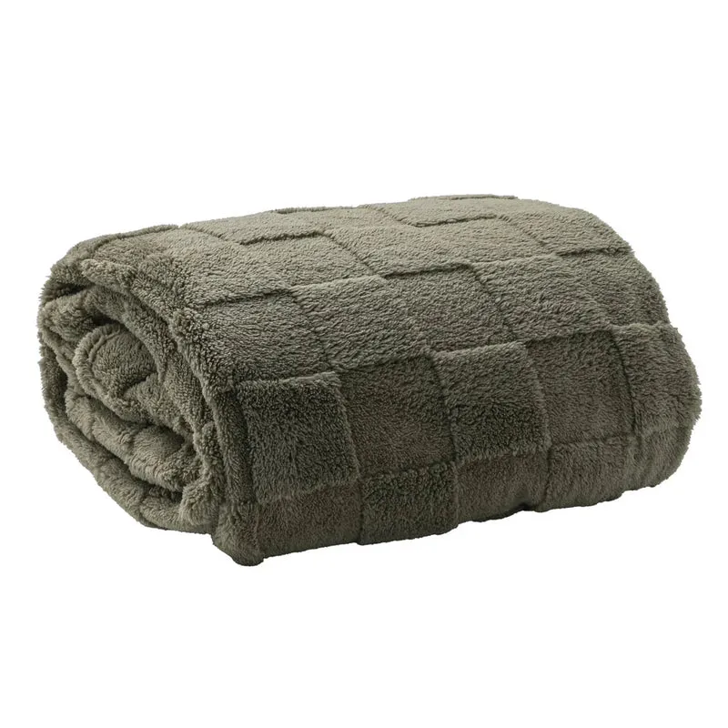 Coperta 150x200 cm Juniper Gin Tinta Unita Verde