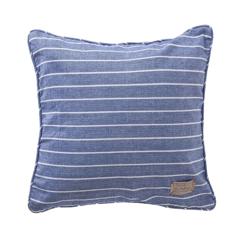 Cuscino Tinto In Filo 40x40 cm Evan Blue