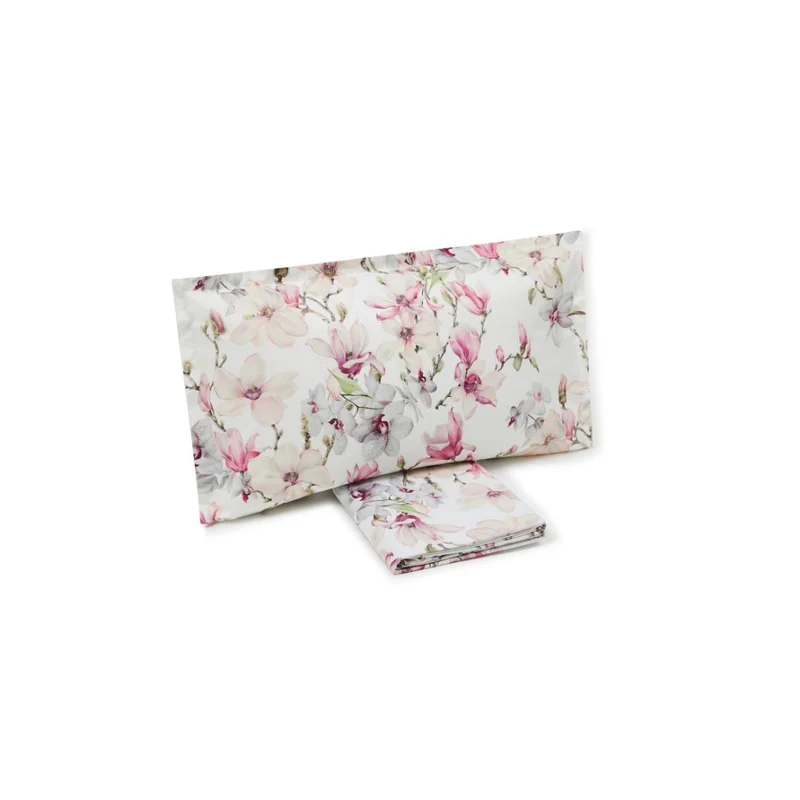 Copripiumino con federe elegant flowers Floreale in Percalle