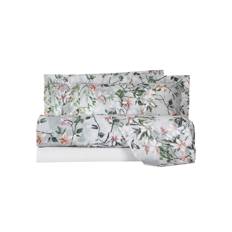 Completo Lenzuola sauvage flowers Floreale in Raso di cotone