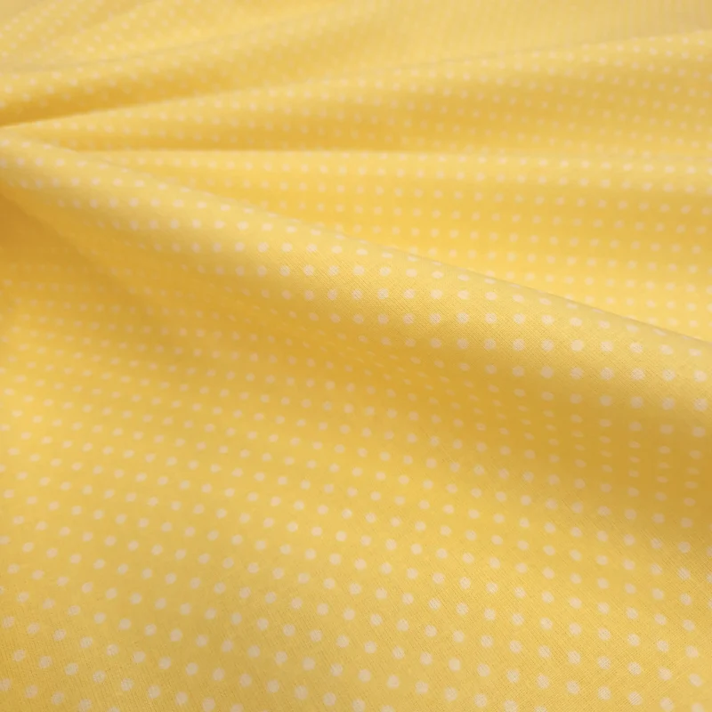 Cotone Percallino H 290 cm - POIS GIALLO BABY
