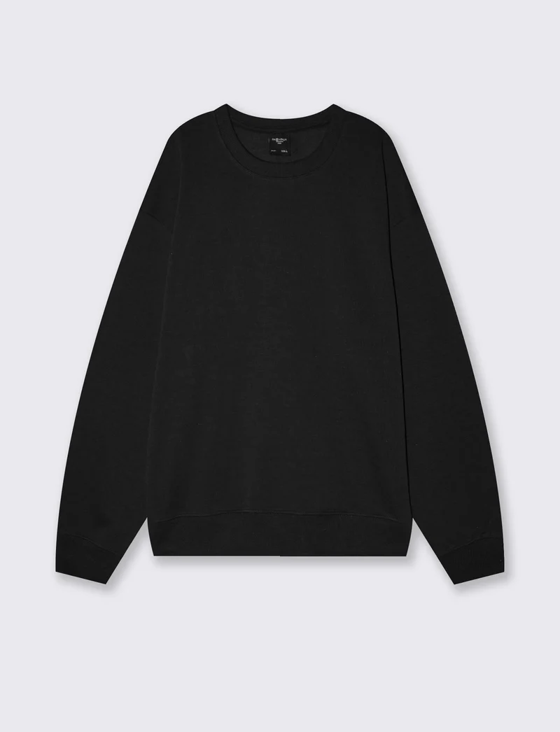 Felpa girocollo interlock relaxed fit - Verde