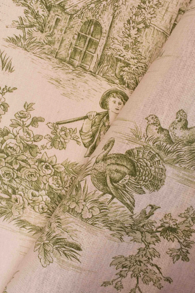 Tela 100% cotone fantasia toile de Jouy per arredamento