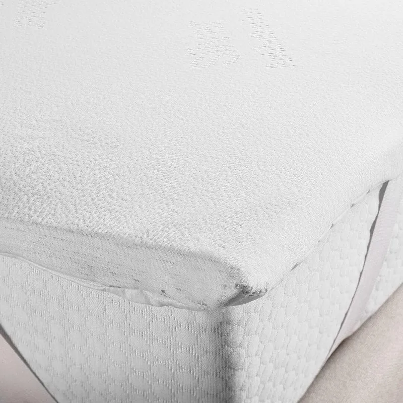 EasyDream Topper Piazza e Mezza 120x195 Memory Foam Tinta Unita White