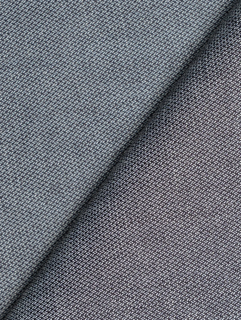 Jacquard stretch misto cotone e lana microfantasia - 9,5 oz