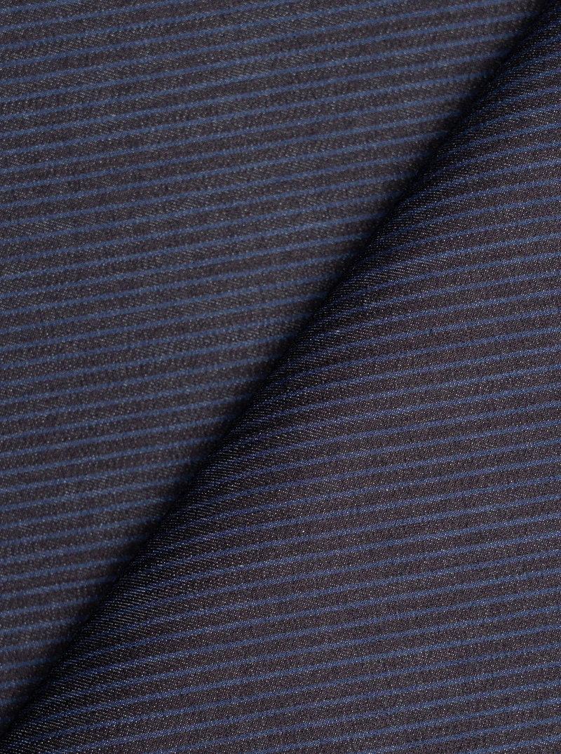 Denim misto cotone rigato