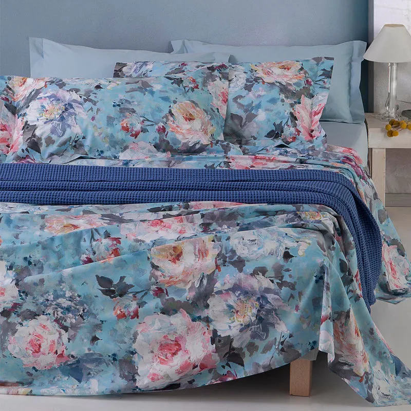 Copripiumino con federe fiori di van gogh Floreale in Percalle