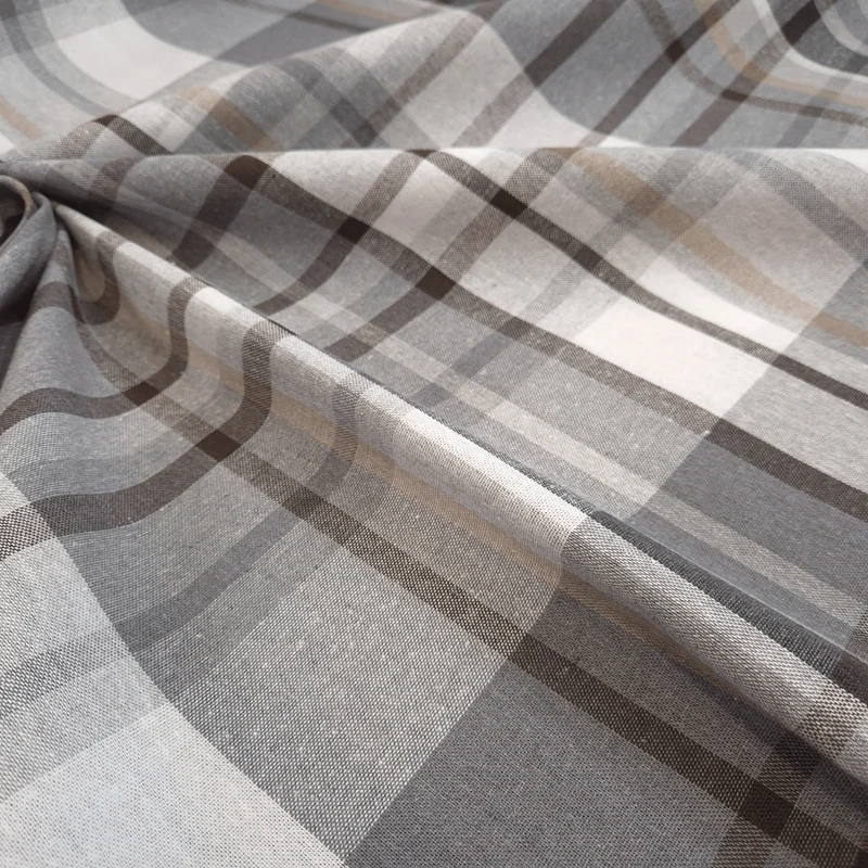 Cotone Grezzo H 280 cm - QUADRO GRIGIO/SABBIA