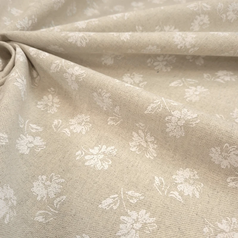 Cotone Fondo Grezzo H 280 cm - FIORELLINI BIANCHI