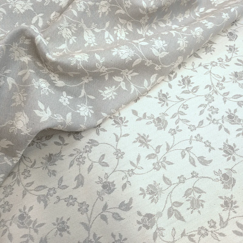 Tovagliato Fiandra di Cotone H 180 cm - FIORELLINI ACCIAIO