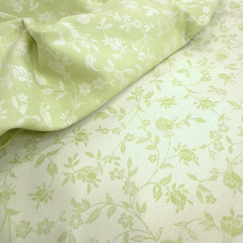 Tovagliato Fiandra di Cotone H 180 cm - FIORELLINI LIME
