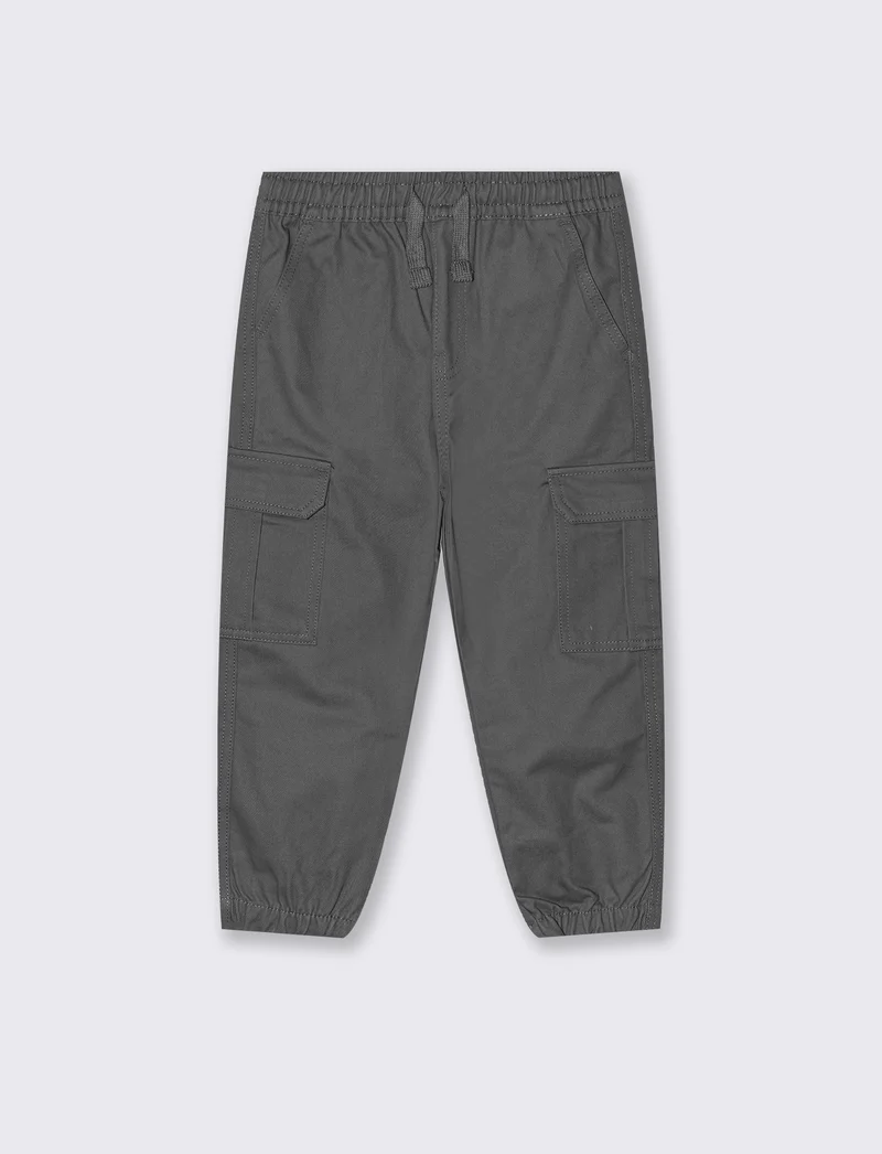 Pantaloni cargo in twill per il tempo libero - Verde militare