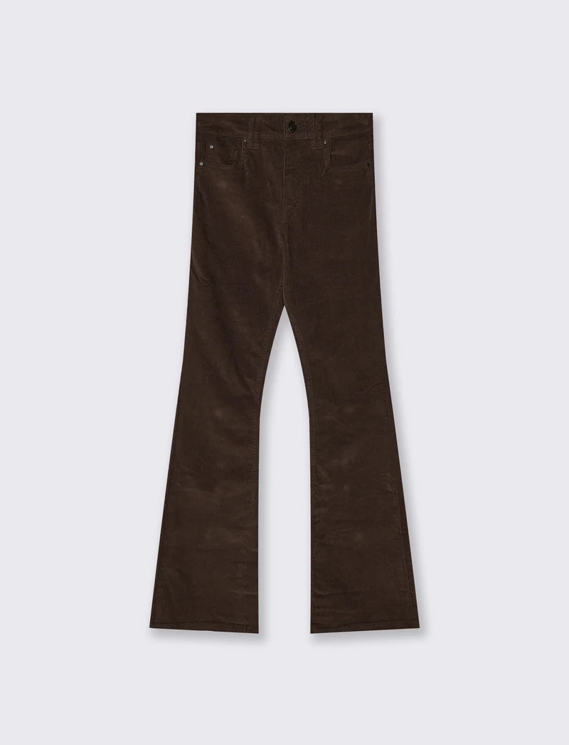 Pantalone bootcut vita regolare - Moro