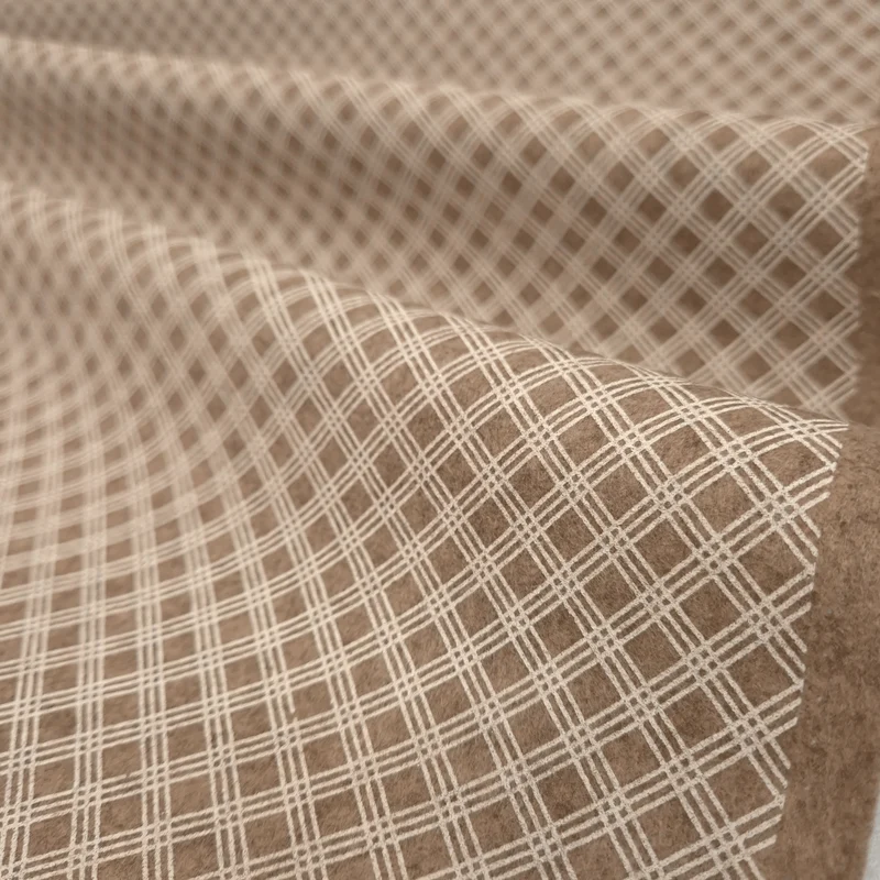 Pannolenci Stampato Scottish H 180 cm - CAMMELLO/QUADRO BIANCO