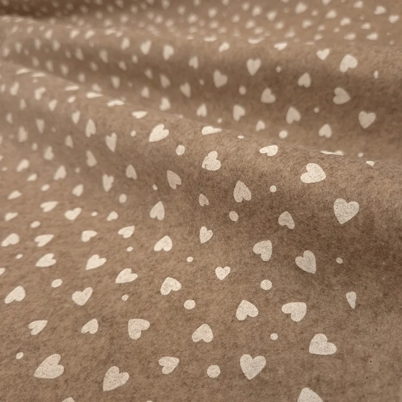 Pannolenci Stampato Little Love H 180 cm - CAMMELLO/CUORI BIANCHI