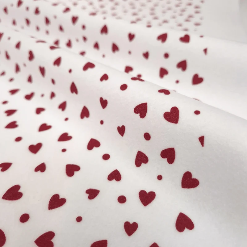 Pannolenci Stampato Little Love H 180 cm - BIANCO/CUORI BORDEAUX
