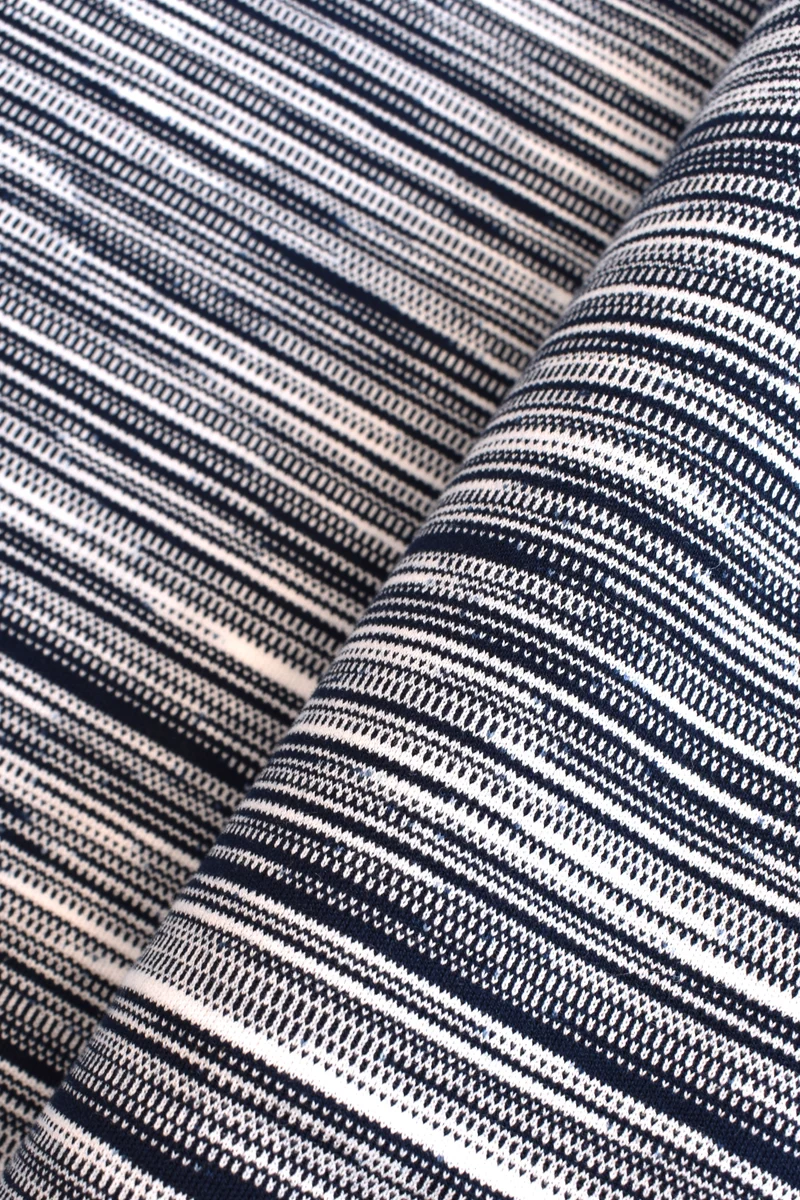 Interlock fiammato in puro cotone motivo righe