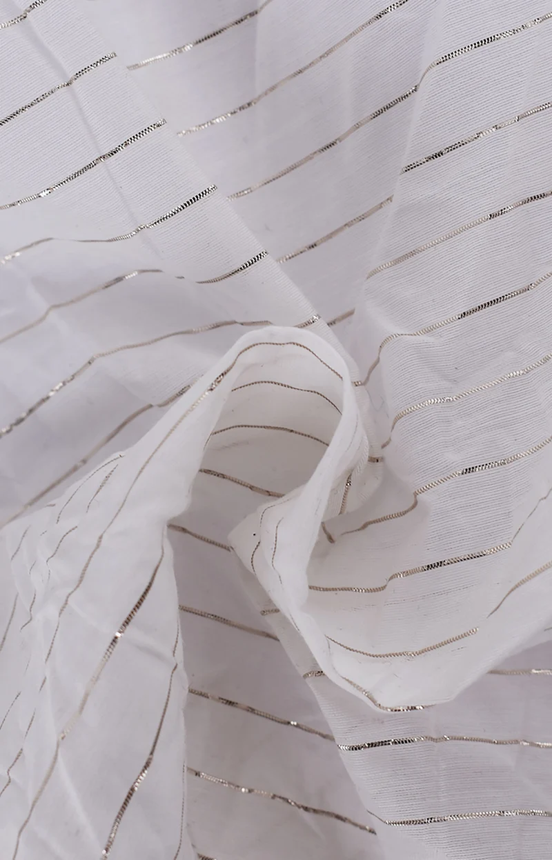 Popeline lurex in cotone rigato