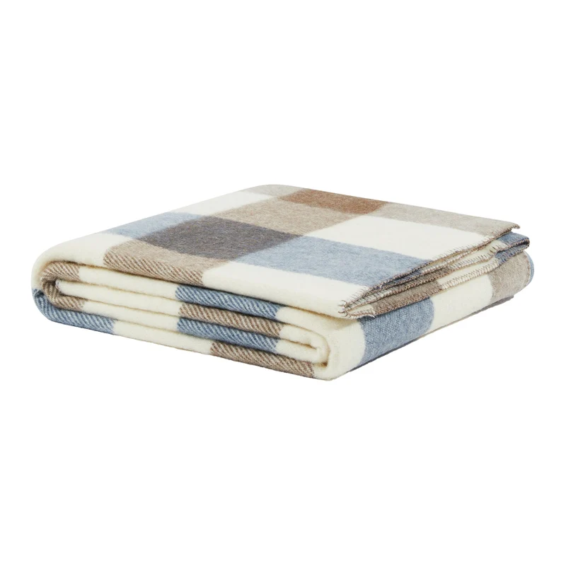 Coperta in Pura Lana Vergine Fantasia Check - Costanza