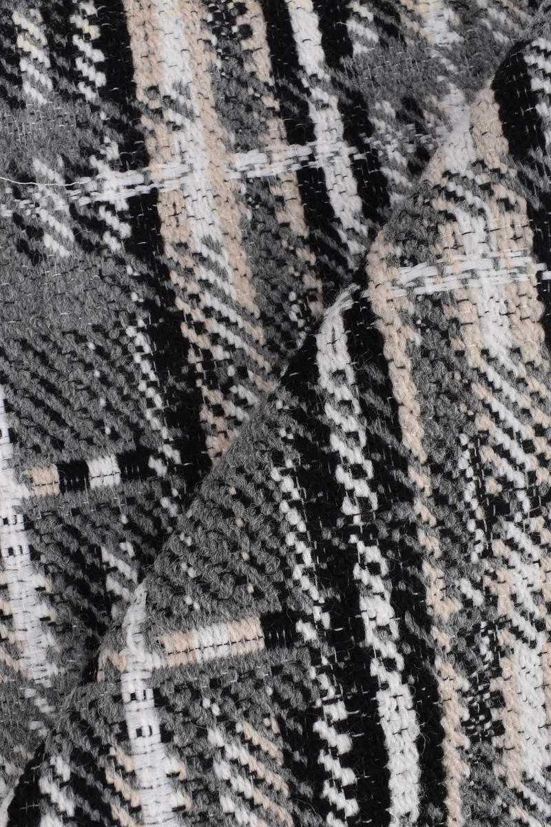 Jacquard misto lana motivo check