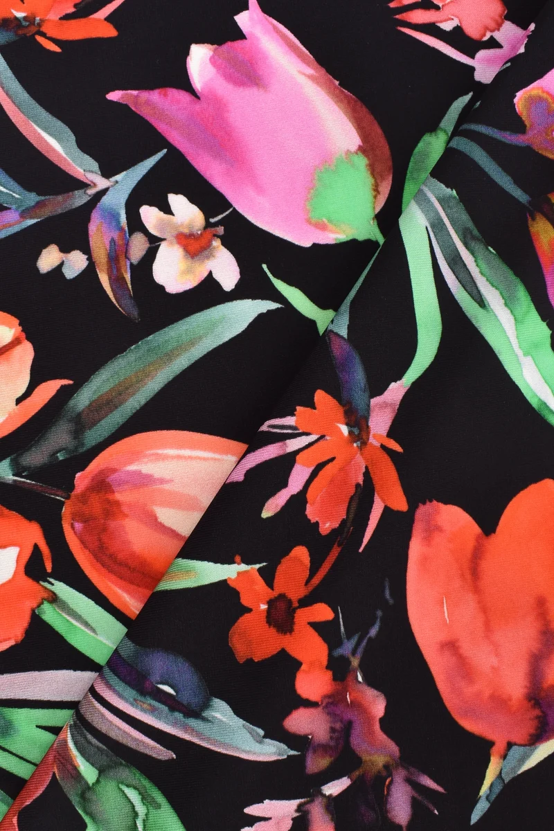 Maglia di viscosa stampata stretch