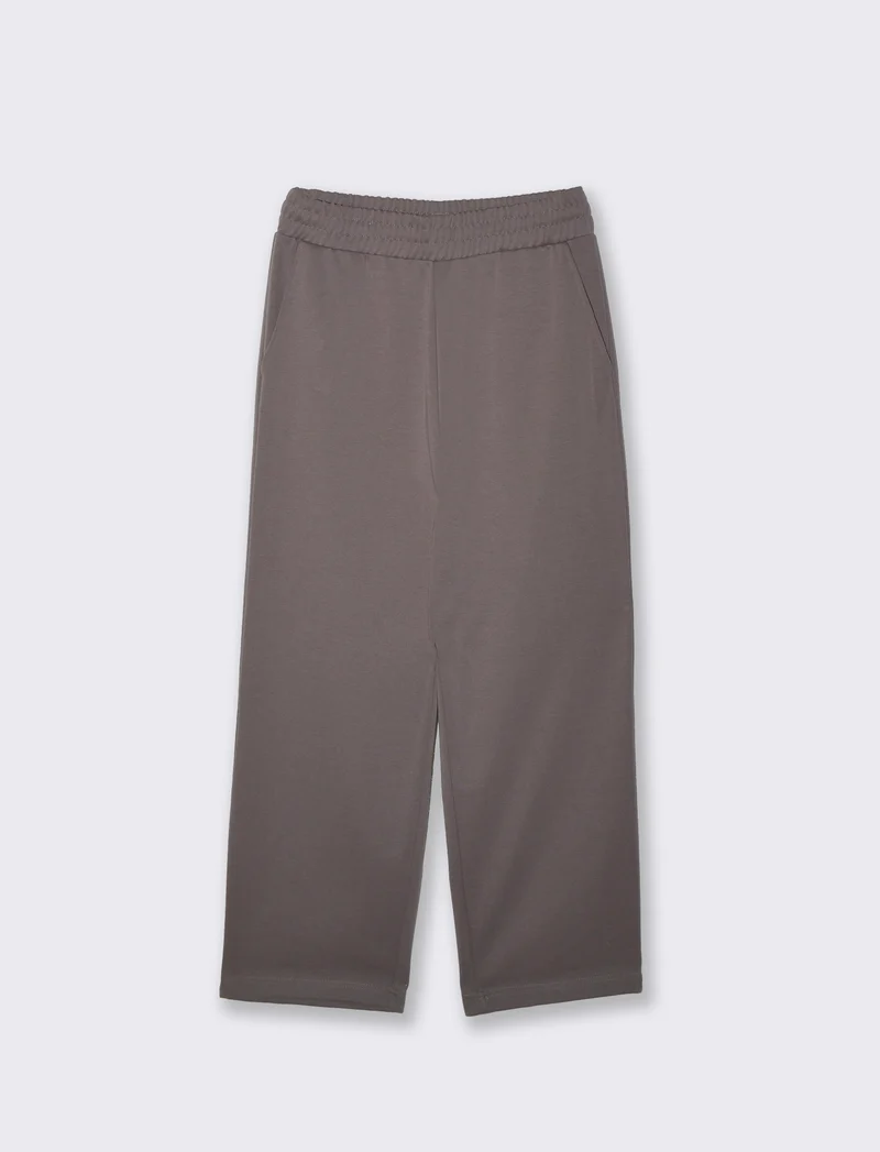 Pantaloni Jogger Relaxed Fit in Interlock - Grigio