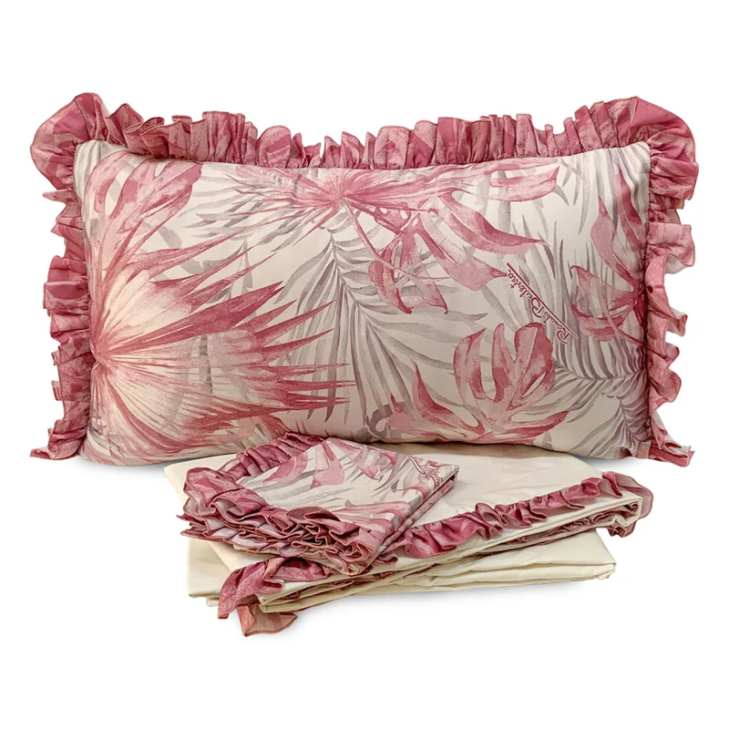 Completo lenzuola in cotone matrimoniale Renato Balestra 2 piazze Tropical 4884