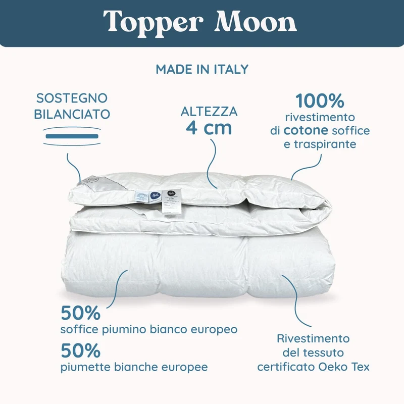 Topper in Piumino e Piumette d'Oca - Moon h4