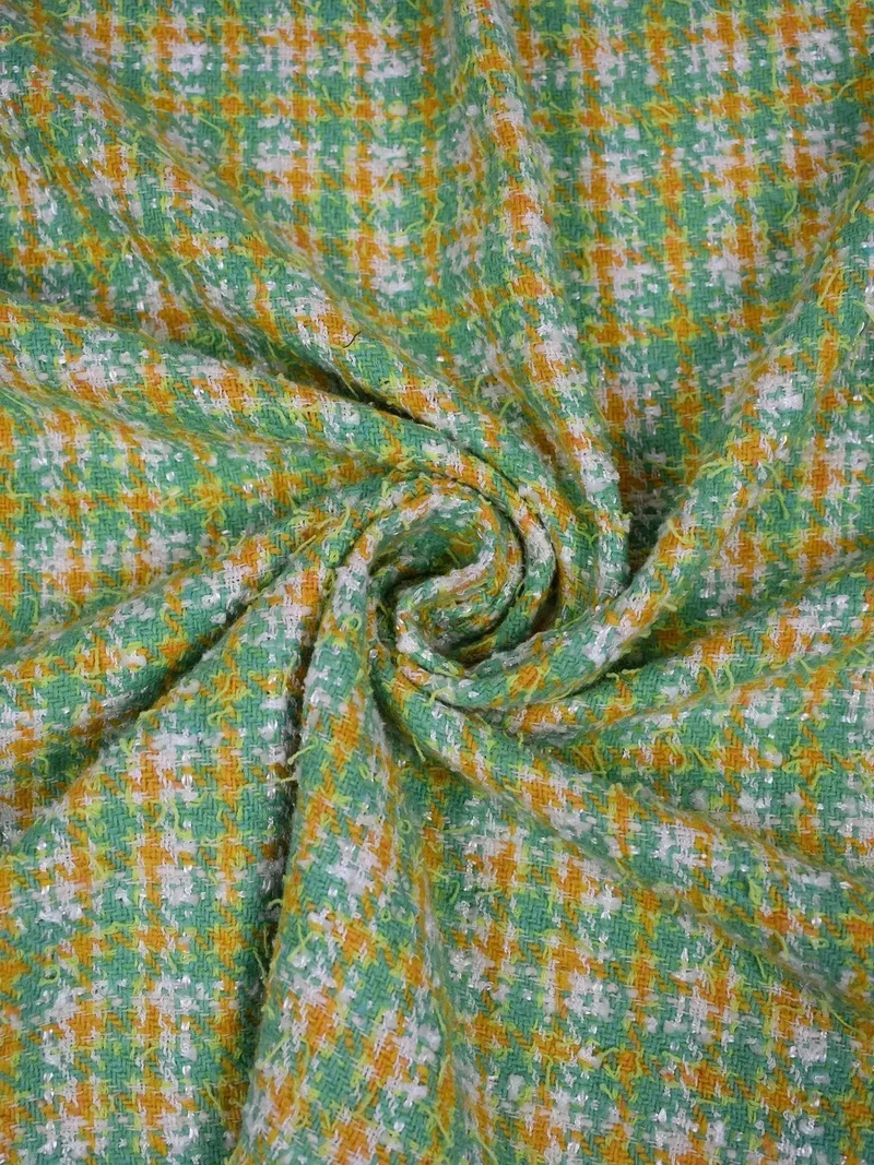 Tweed misto lana verde