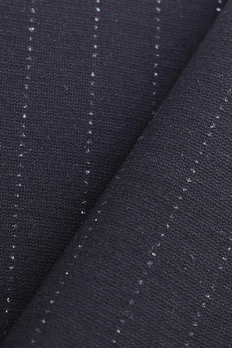 Punto milano stretch misto viscosa rigato con lurex