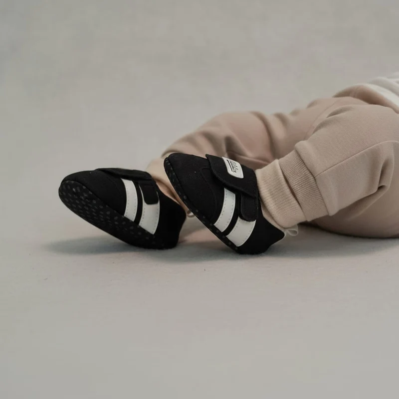 Scarpa calzino neonato in microfibra - Nero
