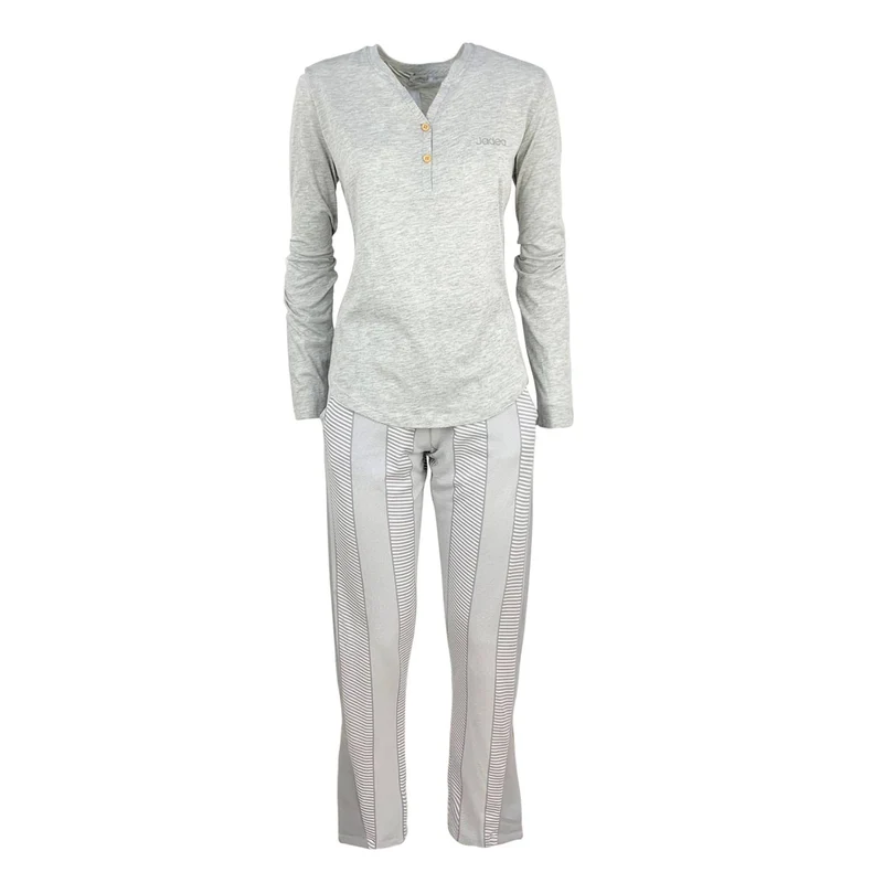 Pigiama lungo donna primaverile Jadea pantalone maglia maniche lunghe 4180