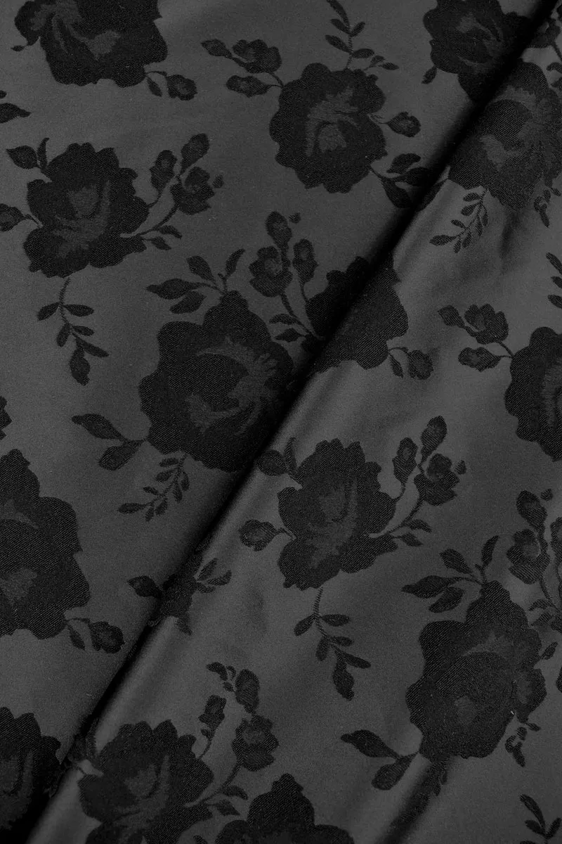 Jacquard stretch lucido motivo floreale