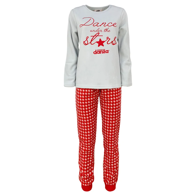 Pigiama invernale natalizio lungo donna in pile Natale Dimensione Danza 4779