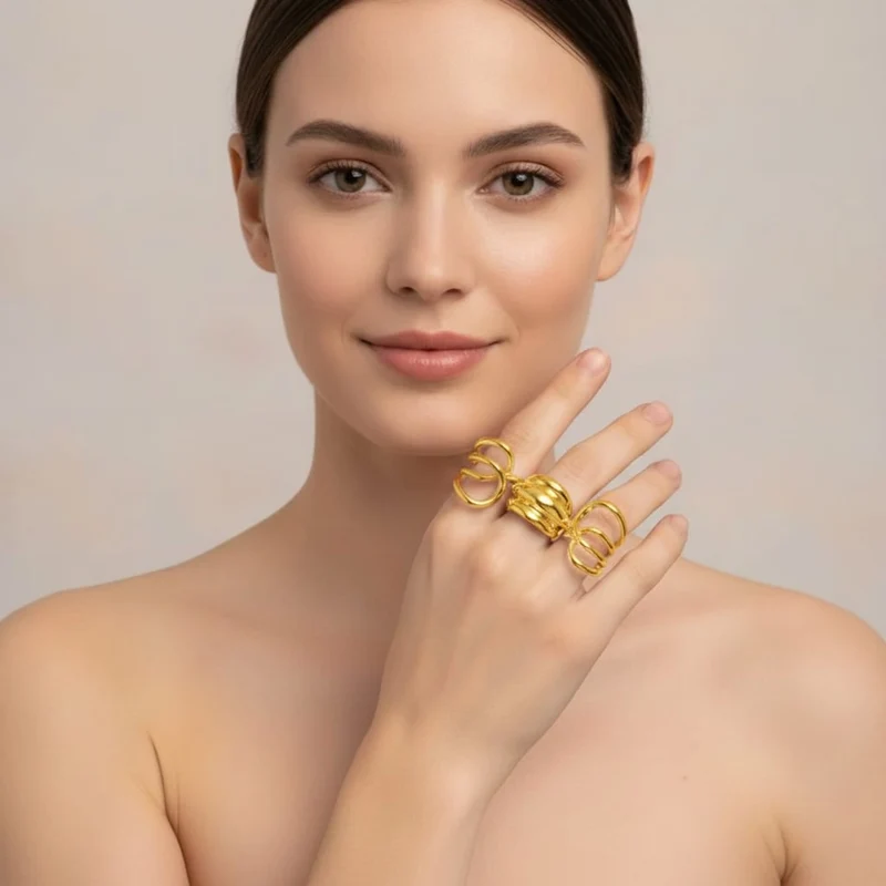 Anelli intrecciati - Oro