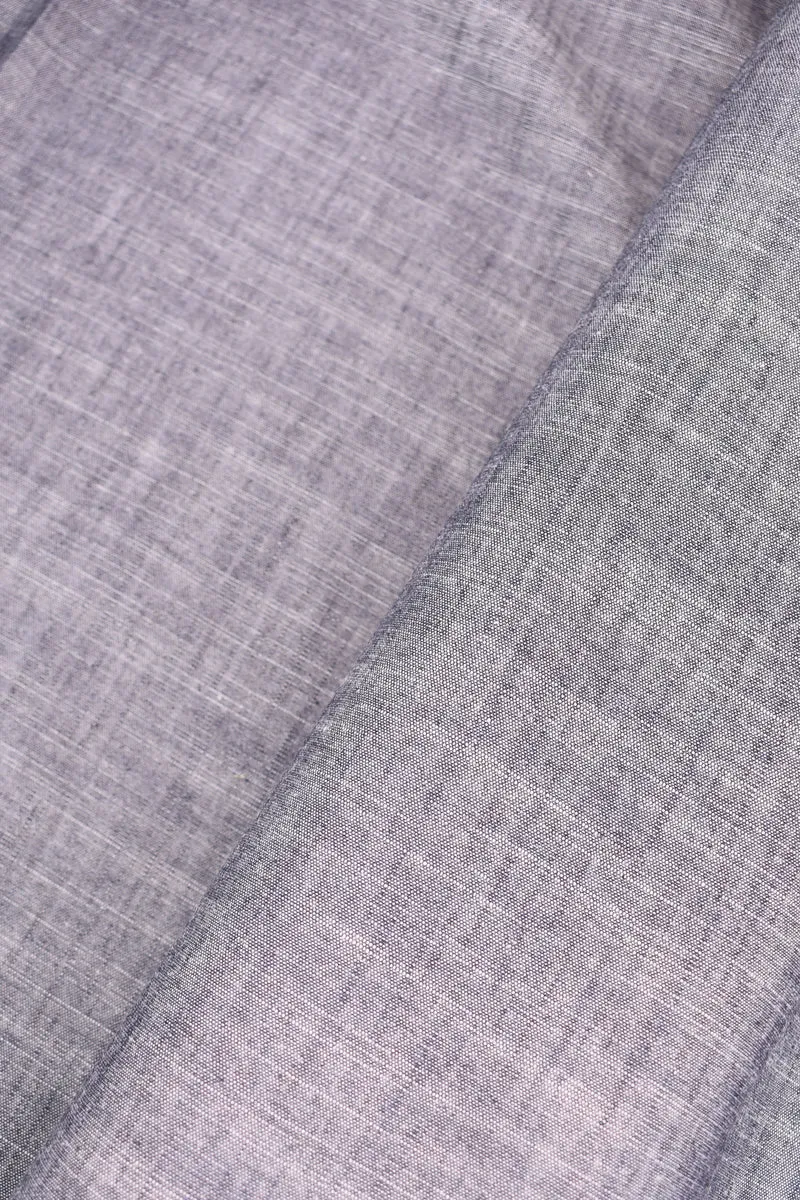 Tela misto lino e cotone effetto denim