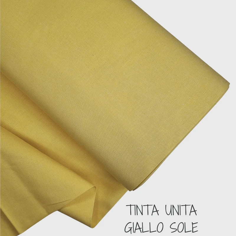 Collezione "Riga, quadretto e unito" H 180 cm - TINTA UNITA GIALLO SOLE