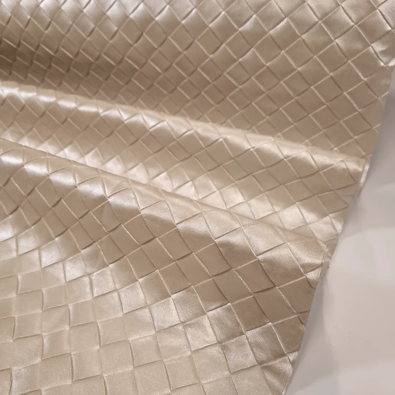 Similpelle H 140 cm - EFFETTO INTRECCIATO BEIGE PERLATO