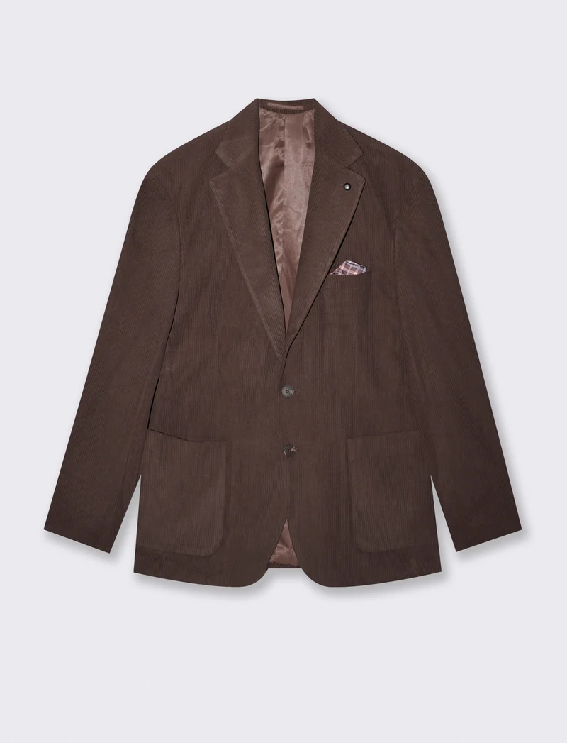 Blazer in velluto formal fit elegante - Moro