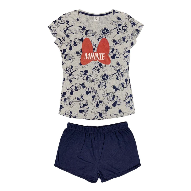 Pigiama corto donna Disney Minnie Mouse t-shirt e pantaloncino in cotone 3985