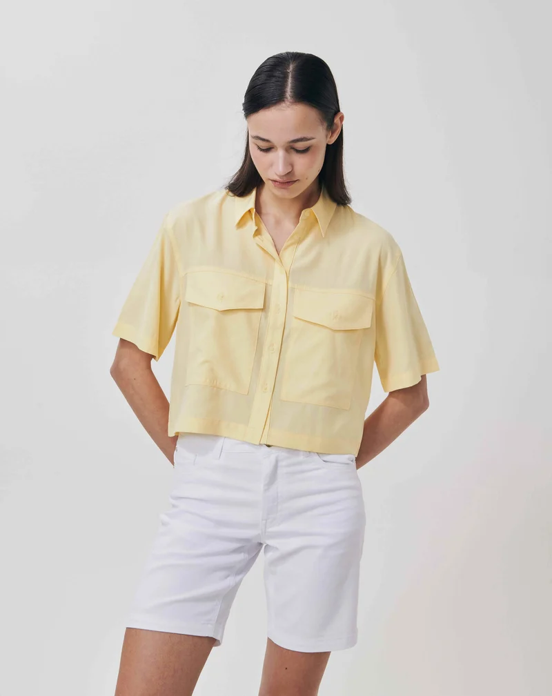 Bermuda Denim Vita Media Skinny - Bianco