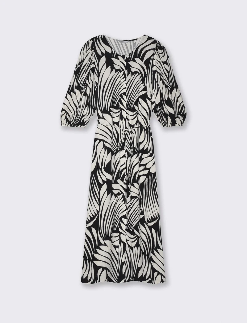 Vestito Lungo con Maniche Ampie e Laccetto - var 1